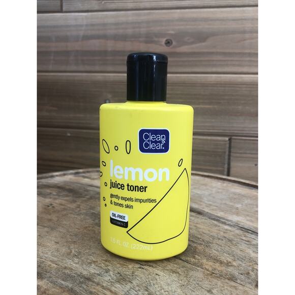 Clean & Clear Lemon Juice Acne Toner Oil Free Vitamin C 7.5oz DISCONTINUED HTF - Picture 1 of 5
